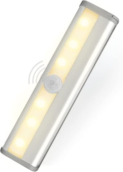 Bewegingssensor Kastlamp LED met Magneetstrip - 6 Warmwitte Lichten voor Keuken, Gang, Badkamer en Trap