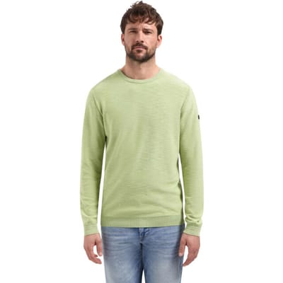 No Excess Pullover Crewneck Garment Dyed + Stone Washed Green  XL
