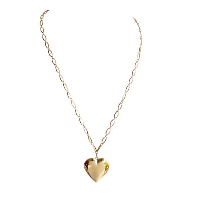 FlowJewels - ketting met medaillon - stainless steel - goud