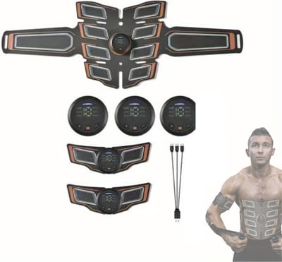 Livano Oplaadbare Buikspiertrainer - Ems Trainer - Elektrisch - Ems - Spierstimulator - Sixpack Trainer - Afvallen - Blauw