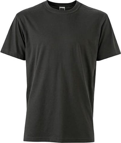 Fusible Systems - Heren James and Nicholson Workwear T-Shirt (Zwart)