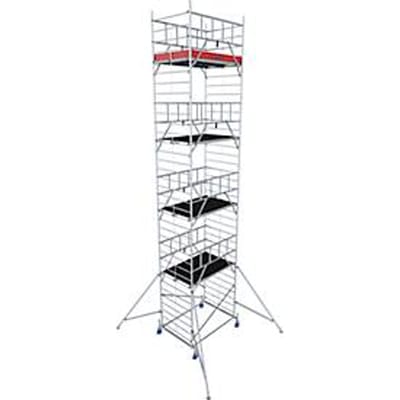 Krause ProTec XXL aluminium rolsteiger, 200 kg/m², TÜV-gekeurd, geremde wielen, L 2000 x B 1400 x H 10300 mm