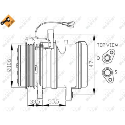 Compressor, airconditioning NRF 32436