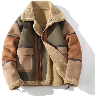 Veste matelassée épaisse et chaude en patchwork de couleurs pour homme, grande taille, avec revers en fourrure XXXXXL