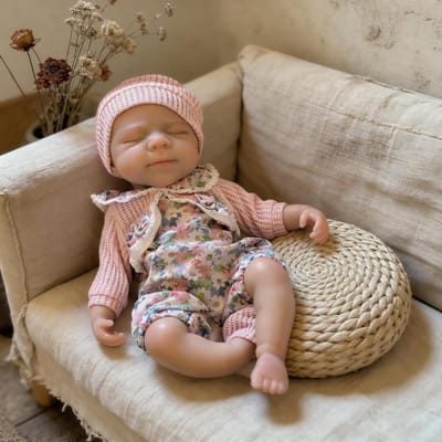 Realistische Babypop - Levensechte Baby - Kinderen Spelen - Volledig Siliconen Lichaam - 30 cm - Roze Outfit