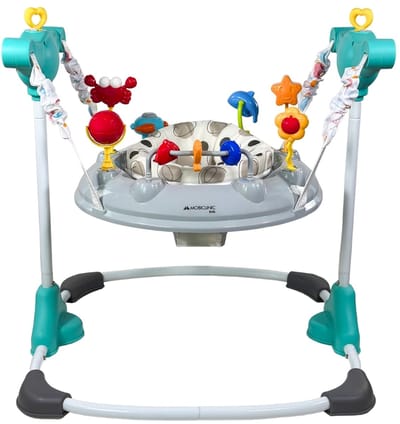 Mobiclinic Tiger - Baby Jumper speelgoed - 3 Hoogtes - 8 Speelgoed - Bouncer - Activity center - 7 Liedjes - Jumperoo - 360º Draaibare Stoel - Wasbaar - Veelkleurig