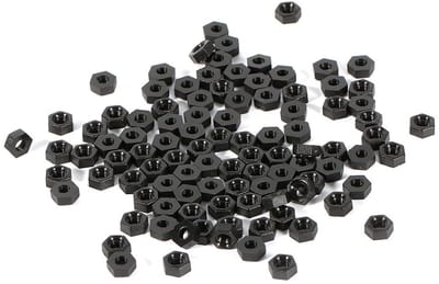 Dailygoods- Zeskantmoeren 100-Delig - M3 Borgmoer - Nylon - Schroefdraadmaat M3 (3mm) - Hoogwaardig Materiaal - Levenslange Garantie - Borgmoeren