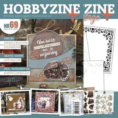 Hobbyzine 69 - Boek met gratis knipvellen en Die - Kaartenmagazine vol hobby - Gratis verzonden - HZ02569