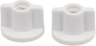 Solidchoice- Schroef Achtermoer Vervanging - 6mm Schroef - Kunststof - Pack van 2 - Wit - Eenvoudig te installeren - Toiletdekselmoer