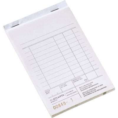 Kassablok Djois Atlanta met kopie (carbon) 142x100mm 50x2vel houtvrij wit