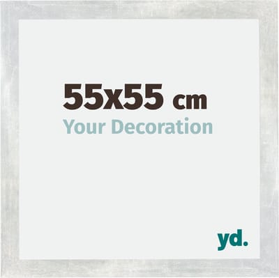 Your Decoration - Fotolijst 55x55 cm - MDF - Zilver Glanzend Vintage - Mura