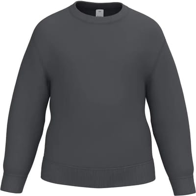 iDeal Basic Brand Kinder sweater met ronde hals IB401 - Ideal Dark Grey - 10/12 ans