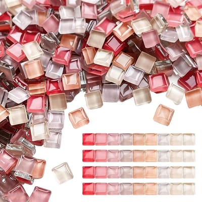 Mozaïektegels Keramisch - Kleine Tegeltjes - Decoratie Knutselen - Levendige Kleuren - 1100 Stuks - Roze Mix