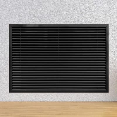 Ventilatie Rooster - Afdekking Muur - Luchtstroom Verbeteren - Aluminium Legering - 15x15x2.5cm - Zwart