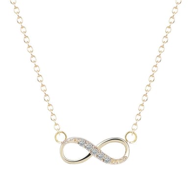 Fako Bijoux® - Ketting - Infinity - Mini - Goudkleurig