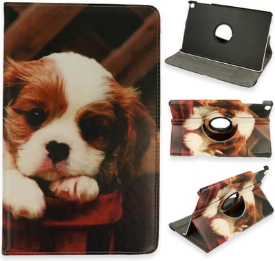 HB Hoes Geschikt voor Samsung Galaxy Tab A7 Lite 8.7 inch - Draaibare Tablet Case Met Print - Puppy