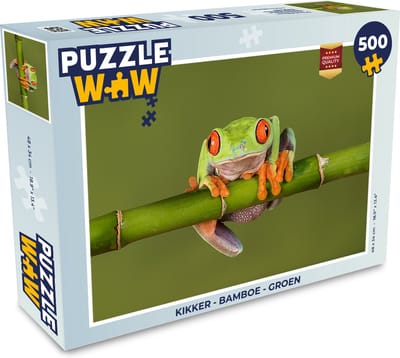 Puzzel Kikker - Bamboe - Groen - Legpuzzel - Puzzel 500 stukjes