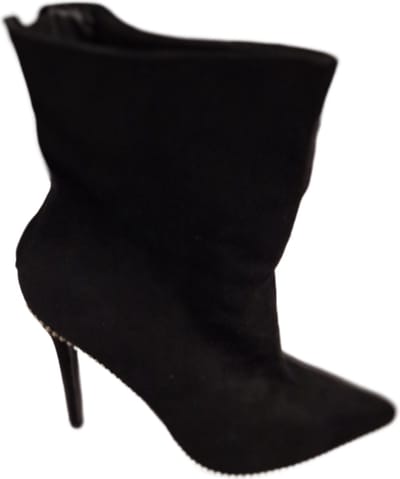 JUMEX-ENKELLAARSJE MET STILLETO HEEL- FAKE SUEDE-BLACK-36