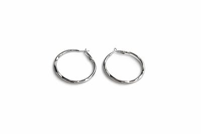 Gedraaide oorringen | dun | zilver gekleurd