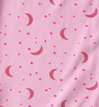 Little Label - dames pyjama - roze maan sterren - XS/34-36 - Zachte BIO Katoen