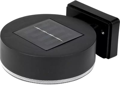 Benson Ronde solar wandlamp - Warm wit licht - Compact en duurzaam - 12 x 8 x 5,4 cm - Inclusief montageset