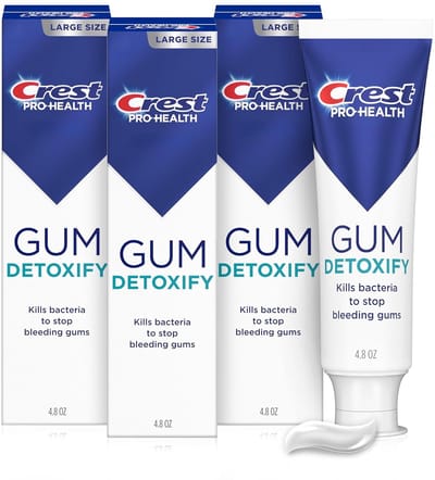 Crest Pro‑Health Gum Detoxify Deep Clean Tandpasta | Antibacterieel & Anticaries – Tandvlees- & Glazuurbescherming, 136g – Pack van 3