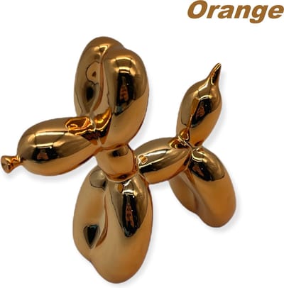 Power Escorts - Design Beeldje Hondje Orange - Beeldje Hond - Beeld Hond - Orange - 100x100mm - Klein