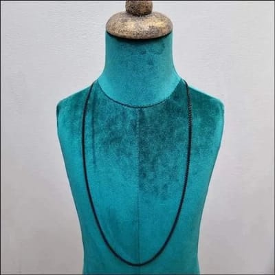 Aramat Jewels | Halskettingen | Zwarte Cuban Schakelketting Staal – Gourmet Schakel Stoere Ketting | 75cm / 3mm |75cm | | Staal | Volwassenen | Verkleurd niet