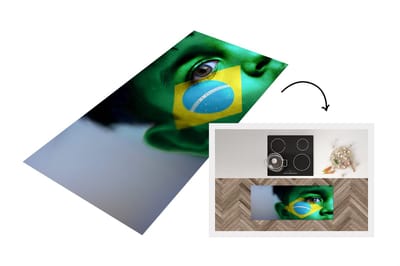 Keukenloper - Loper keuken - Vlag van Brazilië - 120x50 cm - Keukenloper vinyl
