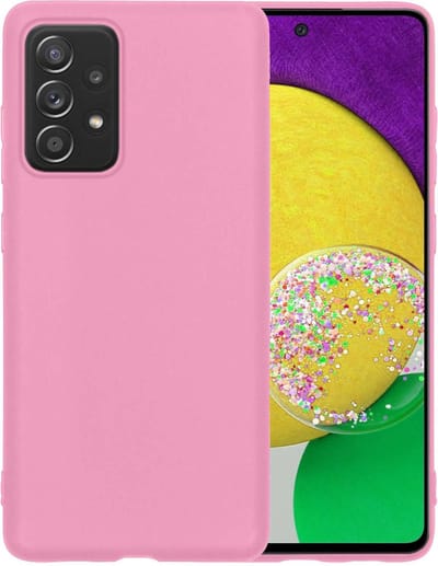 Hoesje - Geschikt voor Samsung Galaxy A52s 5G - Sterk & Shockproof - Hoes Cover - Siliconen Case - Telefoonhoesjes - Roze