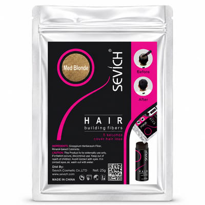 SEVICH Haarvezels | Haarpoeder Tegen Haaruitval |100G Haarverdikker | Verbergt haaruitval | Keratine Hair Fibers | Kale Plekken Camoufleren |Dun Haar Verdikken | Haar Concealer | Medium Blond | Hair Building Fibers | Haar Volume Poeder | Midden Blond