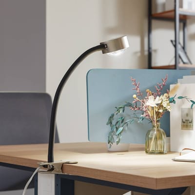 Lindby - Klemlamp - 1licht - ijzer - H: 25 cm - GX53 - nikkel mat, zwart