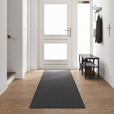 vidaXL - Tapijt - Loper - Donkergrijs - 80 - x - 500 - cm - 100% - Polypropyleen