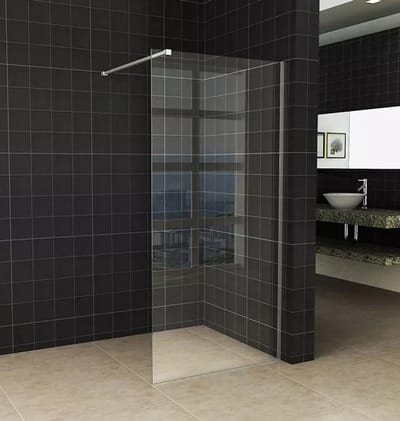 Inloopdouche 8 mm Helder Glas met Verchroomde Profielen – Breedte 80 cm - Hoogte 200 cm - Nano-coating