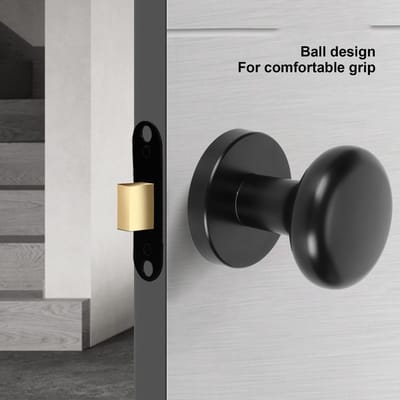 Dailygoods- Deurslot met Vergrendeling - Deurknop - Zinklegering - Rond Handvat - Verstelbare Installatie - Schokbestendig Slot - Deurklink
