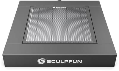 Sculpfun H5 Lasersnij Honingraat Paneel Platform - met Rookafzuiger en 6000 RPM Ventilator - 650x650mm - Werktafel voor Graveermachine - Honingraatplaat Afzuigplatform voor S9 S10 S30 Pro Max SF-A9 Alle Lasergraveermachines