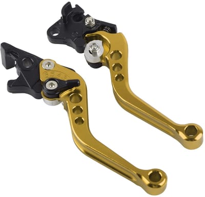 Dailygoods - Aluminium Rem- en Koppelinghebel - Versterkt en Duurzaam - Geel - Geschikt voor Motoren en Scooters - Ideaal voor Elektrische Fietsen - H...