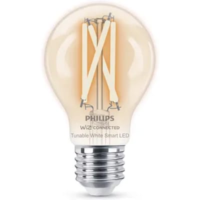 Philips Smart Lighting - Lamp Filament - Slimme LED-Verlichting - Warm- tot Koelwit Licht - E27 - 60W - Transparant - Wi-Fi