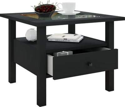 Houten bijzettafel Salontafel Sofa-tafel Woonkamertafel Lade Lingis M