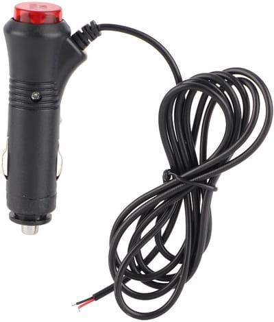 Allecto - Sigarettenaansteker Plug - 12V 24V - Met Aan Uit Schakelaar - 1.5m Kabel - Voor Auto en Caravan - Handig voor onderweg - Plug met schakelaar