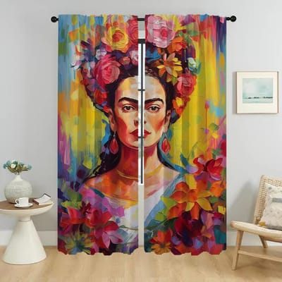 Frida's Gordijnen Kinderkamer Gordijnen voor Slaapkamer Verduisterend Gordijn voor Kamer 2 Paneel Shades Halloween Decoratie Scheidingswand Woonkamer W50xH70cmx2pcs-CL