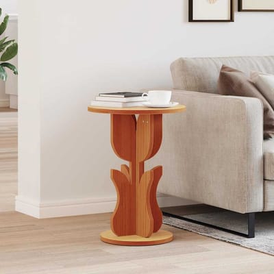 vidaXL - Salontafel - Wasbruin - 39,5 - x - 39,5 - x - 53,5 - cm - Massief - grenenhout