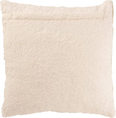 J-Line kussen teddy strepen stiksel - katoen/polyester - beige
