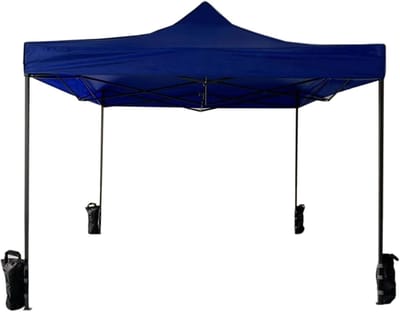Tuinpaviljoen - Feesttent - Buitenfeesten - Inclusief 4 gewichten - 31 x 3 x 3 m - Blauw