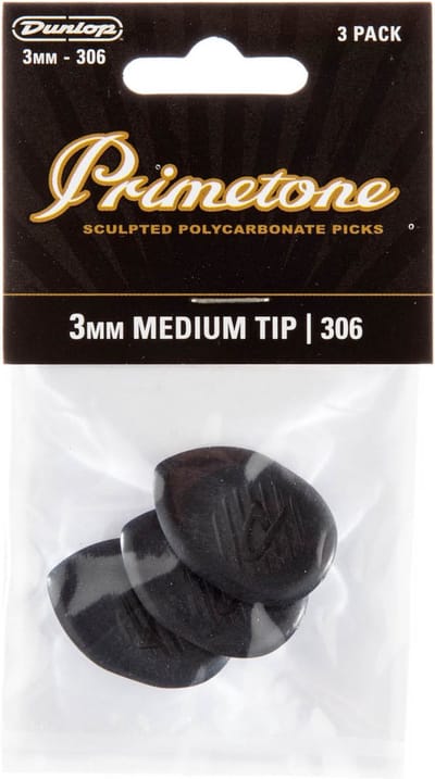 Jim Dunlop Primetone - Plectrums - Classic 306 Medium - Player's Pack 3 Stuks