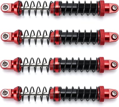 4-delige schokdemper set voor 1/10 RC crawler auto, twee-fase schokdemper voor SCX10 AXI231017 TRX-4 D90, 110mm, perfect voor off-road prestaties en verbeterde stabiliteit