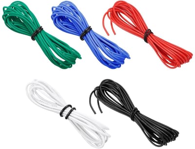 Elektrische Draadkabel - Siliconen Draad - Doe-het-zelf Projecten - Hoge Temperatuurbestendig - 1.5 Meter - 5 Kleuren