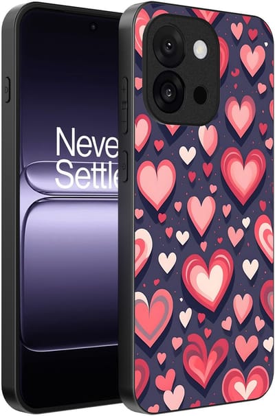 Smartphonica Telefoonhoesje Geschikt voor OnePlus 13T met Hartjes Opdruk - TPU Backcover Case With Heart Design geschikt voor OnePlus 13T