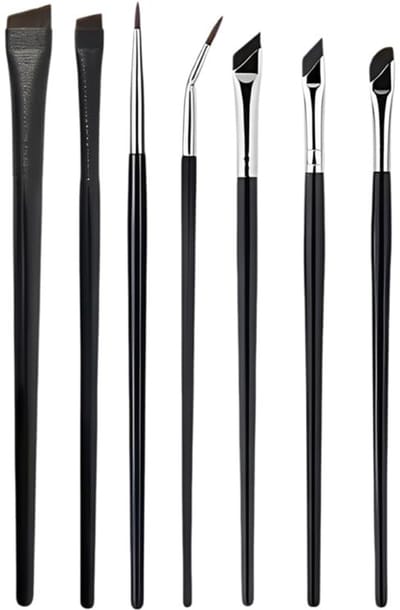 Dailygoods- Oogmake-upkwasten 7-delig - Eyelinerkwasten - Wenkbrauwkwasten - Fijne Kwasten - Professionele Make-up - Diverse Stijlen