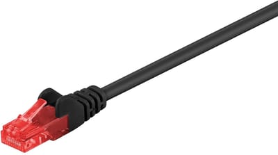 Wentronic CAT6 Netwerkkabel - RJ45 - Zwart - 0.5 m